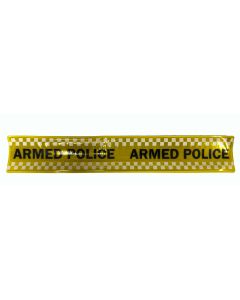 Armed Police Slap Band — Rapid Covert to Overt ID Wristband (Yellow/Reflective)