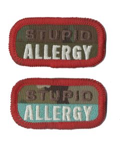 STUPID ALLERGY (Pair) - MTP Velcro Backed Morale Patch