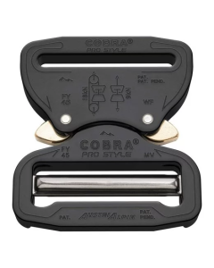 AustriAlpin 45mm 1.75" Black Cobra Buckle - Male Adjustable Female Fixed FC45KVF