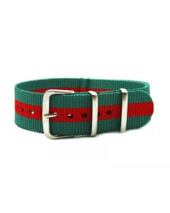 18mm Green and Red NATO Watch Strap