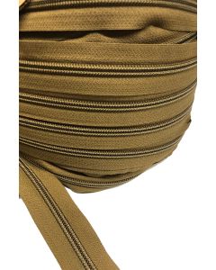 YKK No5 Chain Coil Zipper Coyote Brown roll