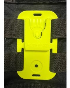High Viz Yellow Klick Fast Quad MOLLE Dock - Quick Attach MOLLE / PAL's Mount