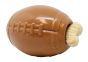 MKB TPE Football - Durable Synthetic Rubber Chew Toy and Treat Dispenser - Medium - Brown