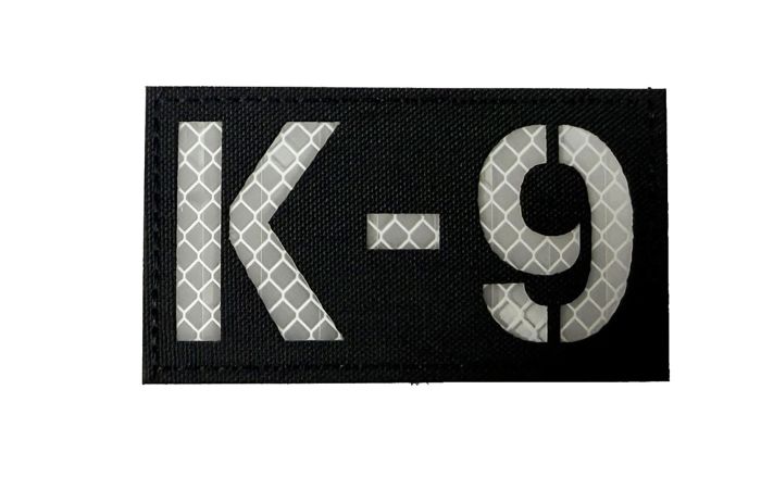 K9 Patch – Laser Cut Velcro ID for Working Dog's or Handlers (Silver Background)