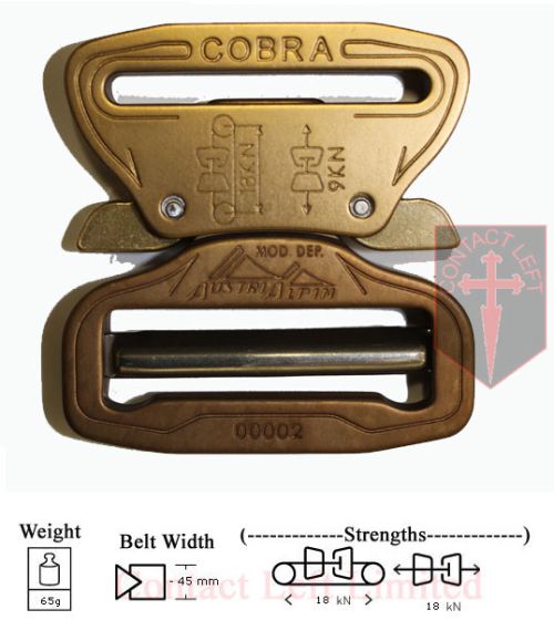 AustriAlpin Cobra 45mm ( 1.75" ) Buckle XL Clips Coyote Brown