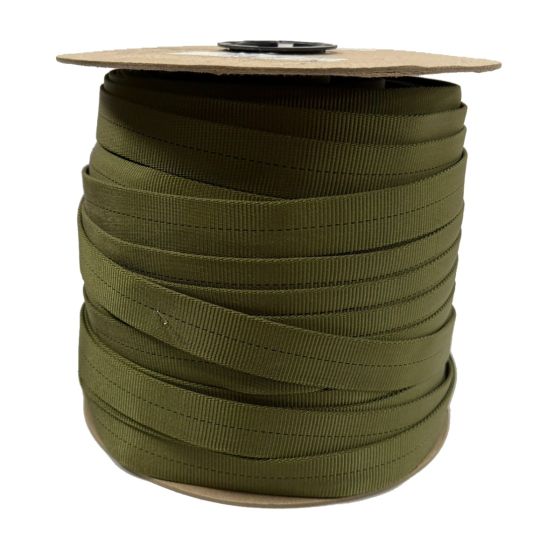 25mm / 1" Olive Green Tubular Webbing (MIL-W-5625) roll