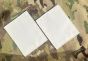 P Company Blanking Patches Velcro Backed for PCS Uniform - White (Pair)