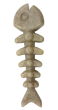 SodaPup Brown Fish Bone Ultra Durable Nylon Chew Toy