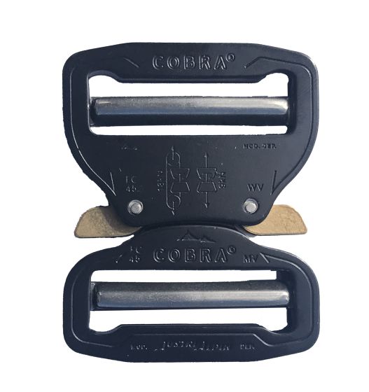 AustriAlpin 45mm 1.75" Black Cobra Buckle Male + Female Adjustable XL Clips FC45KVV-XL