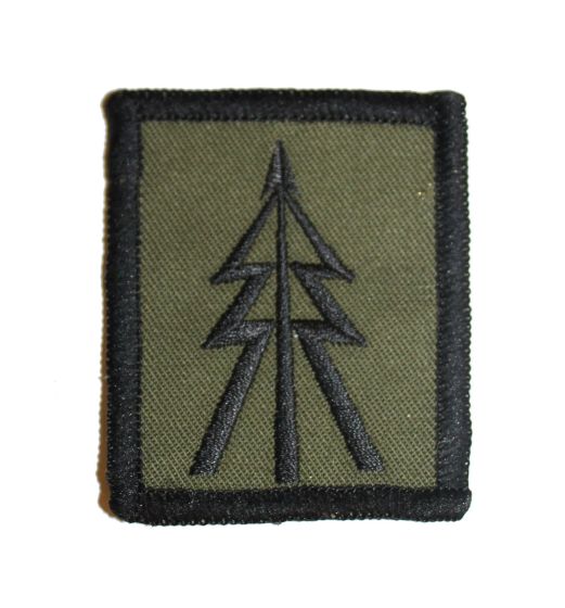 Black on Green Recce Tree Badge - Reconnaissance Corp Platoon Troop TRF
