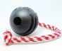 USA-K9 Magnum Black Stars and Stripes Ultra-Durable Rubber Chew Toy, Reward Toy, Tug Toy, and Retrieving Toy - Black