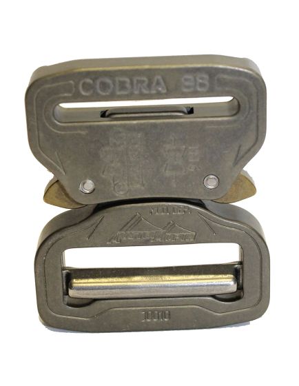 AustriAlpin 38mm / 1.5" Hard Coat Cobra Buckle - Male Adjustable Female Fixed FC38HVF