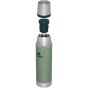 hammerstone-green-stanley-legendary-classic-bottle-front-view-of-logo-with-lid-hovering-above,-suspended-in-air-600ml-bottle