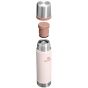 rose-quartz-stanley-legendary-classic-bottle-front-view-of-logo-with-lid-hovering-above,-suspended-in-air-600ml-bottle
