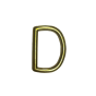 CL Solid Brass D Ring 25mm / 1"