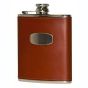 Black Croc Leather 6oz Hip Flask by David Nickerson