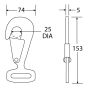 50mm Flat Snap Hook – 5000kg Breaking Strength