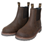 slip-on leather country boots with elastic sides and pull tabs both boots
