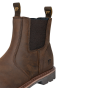 slip-on leather country boots with elastic sides and pull tabs