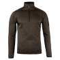 jack-pyke-melange-quarter-zip-fleece-brown-fleck-front-view