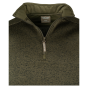 jack-pyke-melange-quarter-zip-fleece-green-fleck-zip-detail