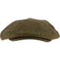 Wool-Blend-Flat-Cap-Tweed-Brown-Front