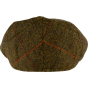 Wool-Blend-Flat-Cap-Tweed-Brown-Back