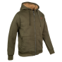 Jack Pyke green hooded jacket with front pockets side view one 