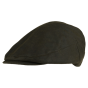 jack-pyke-junior-wax-flat-cap-dark-olive-front-view