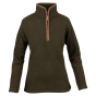 Jack Pyke ladies fleece pullover dark olive front view