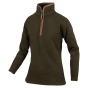 Jack Pyke ladies fleece pullover dark olive side view