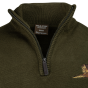 Jack Pyke zip neck jumper with rib knit cuffs and hem