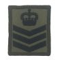 Olive Green Rank Patch (Commando Style) Staff Sergeant / Colour Sergeant
