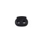 Double Slot Cord Lock Black 4/5mm (Spring Loaded)