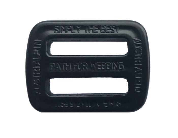 AustriAlpin 25mm / 1" - 2 slot buckle / Triglide - Black ( FC06B-K )