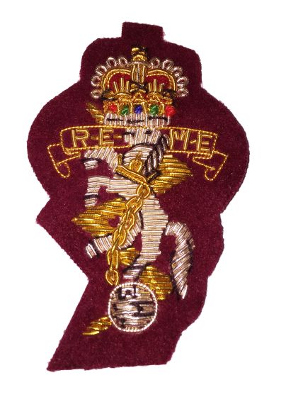 REME Para Airborne Wire Embroided Officers Cap Badge (Maroon)