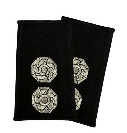 PAIR UK Watch Manager Rank Epaulettes – (Silver Embroidery on Black)