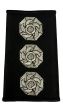 PAIR UK Fire Service Rank Epaulettes – Station Manager (Silver Embroidery on Black)
