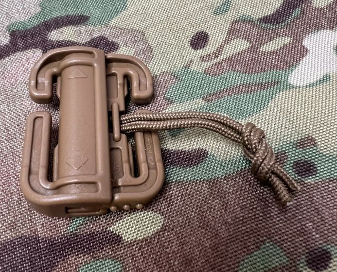 Duraflex Quick Attach Split Bar Quick Release Buckle / Tubes V2 - Single Slot (Coyote Brown IR)